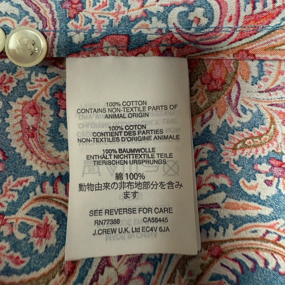 J. Crew Liberty of London | Felix Isabella Paisley Button Down Shirt - Picture 5 of 12